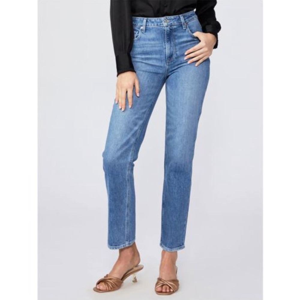 Paige Sarah Straight Jeans High Waisted Distressed Size 26